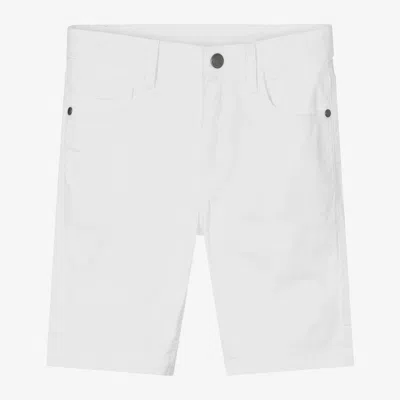 Mayoral Nukutavake Kids' Boys White Cotton Shorts