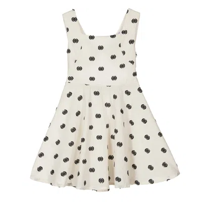Mayoral Kids' Off White Polka Dot Summer Dress