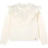 Mayoral Openwork Knit Sweater In White