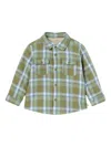 Mayoral Plaid Staples Fur Shirt In Green