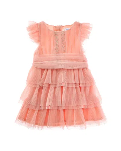 Mayoral Kids' Pleated Tulle Dress In Pink