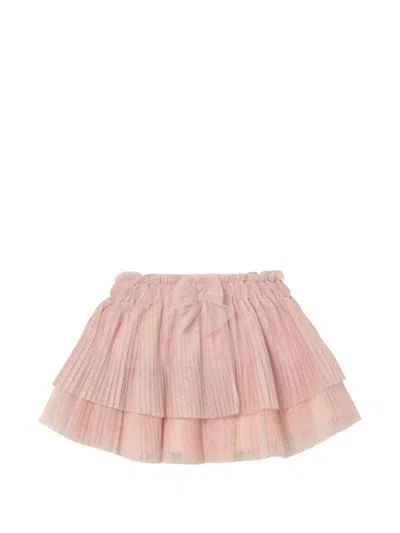 Mayoral Babies' Pleated Tulle Skirt In Pink