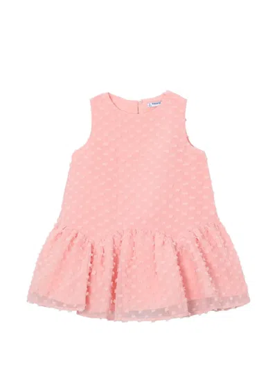 Mayoral Kids' Plumeti Ruffled Dress In Pink