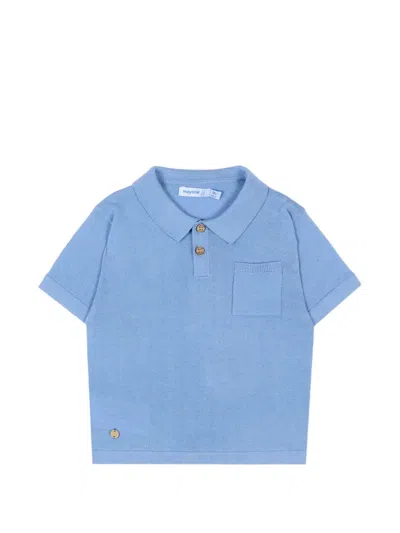 Mayoral Babies' Pocket Short-sleeve Polo In Blue