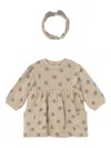 Mayoral Polka-dot Dress And Headband Set In Neutral