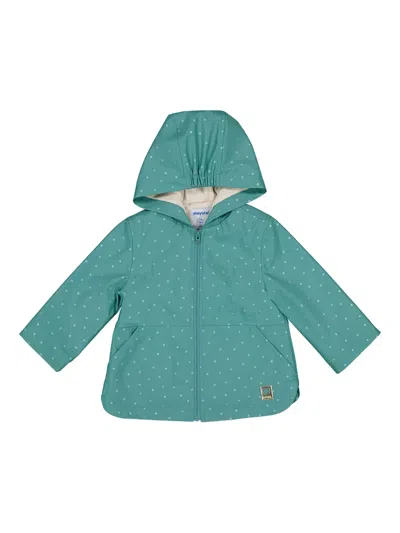 Mayoral Babies' Polka-dot Raincoat In Green