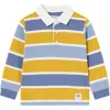 Mayoral Pollen Long Sleeve Stripe Polo In Yellow