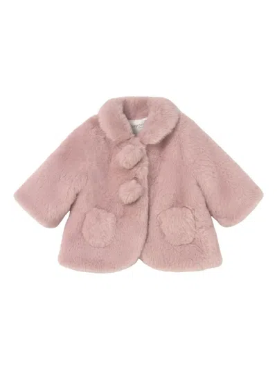 MAYORAL POMPOM FAUX FUR COAT