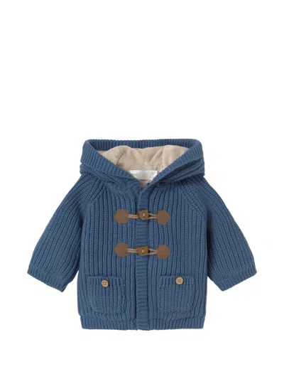 Mayoral Babies' Pom-pom Hooded Coat In Black