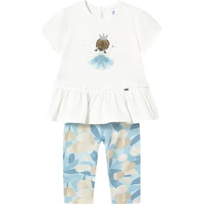 Mayoral Babies'  Princess Leggings Set In White