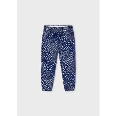 Mayoral Printed Trousers In Blue