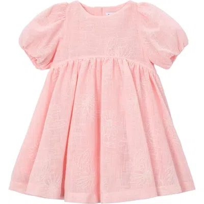 Mayoral Kids'  Puff-sleeve Dress In Pink