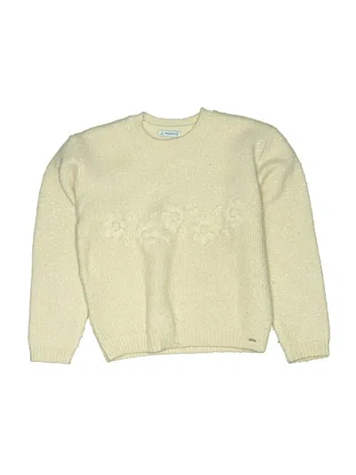 Pre-owned Mayoral Kids' Pullover Sweater In Ivory