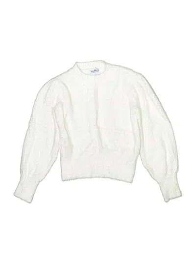 Pre-owned Mayoral Kids' Pullover Sweater In White