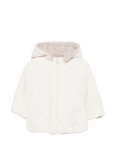 Mayoral Babies' Quilted Hooded Jacket In Neutrals