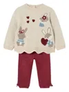 Mayoral Rabbit Hearts Trouser Set In Multi