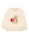 Mayoral Rabbit-intarsia Sweater In Neutral
