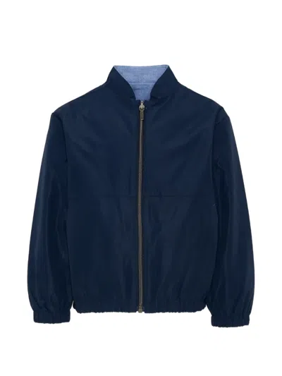 Mayoral Kids' Reversible Bomber Jacket In Blue
