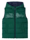 Mayoral Reversible Quilted Vest In Green