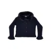 Mayoral Ribbed Cardigan With Detachable Collar Kids In Blue