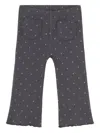 Mayoral Ribbed Flared Baby Leggings In Gray