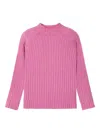 Mayoral Ribbed Turtleneck Sweater In Pink