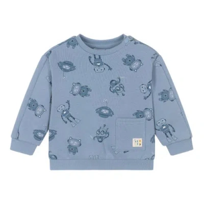 Mayoral Kids'  Robot Print Sweatshirt In Blue