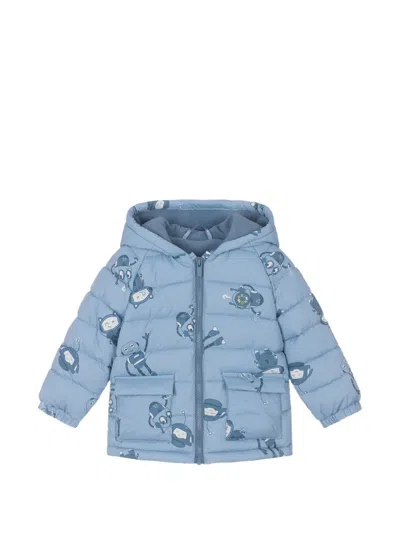 Mayoral Babies' Robot-print Puffer Jacket In Blue