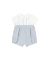 Mayoral Romper With Peter Pan Collar In Blue