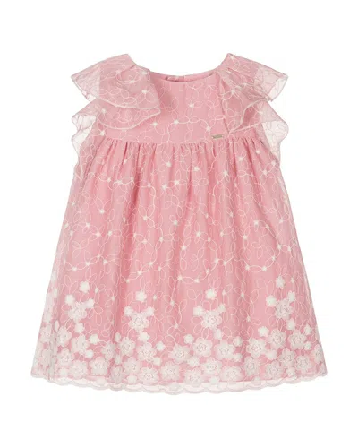Mayoral Kids' Ruffle Smocked Dress In Pink