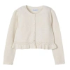 Mayoral Ruffle Tricot Cardigan In Champagne