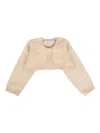 Mayoral Ruffled-hem Knitted Cardigan In Neutral