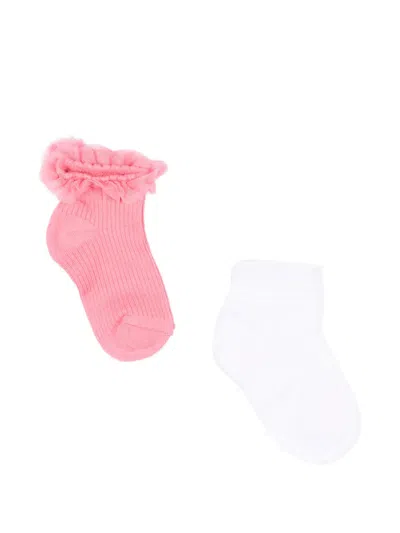 Mayoral Babies' Ruffled Socks In Pink