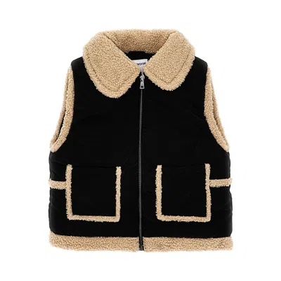Mayoral Shearling-effect Padded Vest Kids In Brown