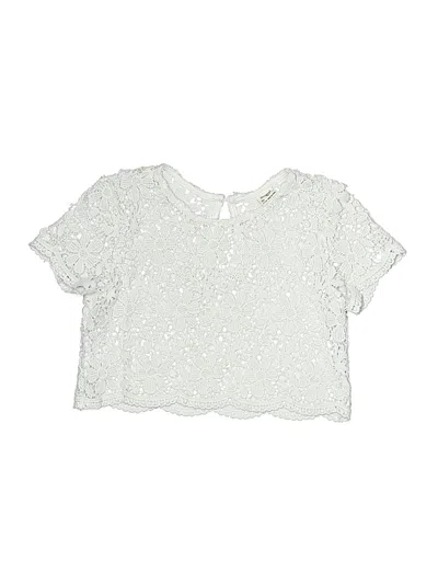 Pre-owned Mayoral Kids' Short Sleeve Blouse In Silver