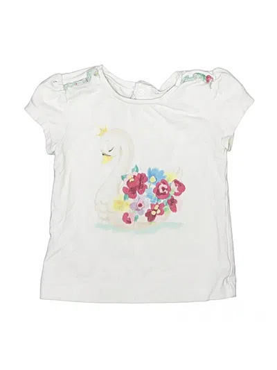Pre-owned Mayoral Kids' Short Sleeve Blouse In White