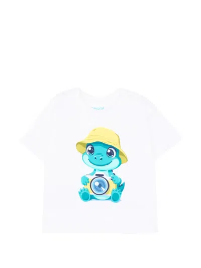 Mayoral Babies' Short-sleeve Graphic-print T-shirt In White