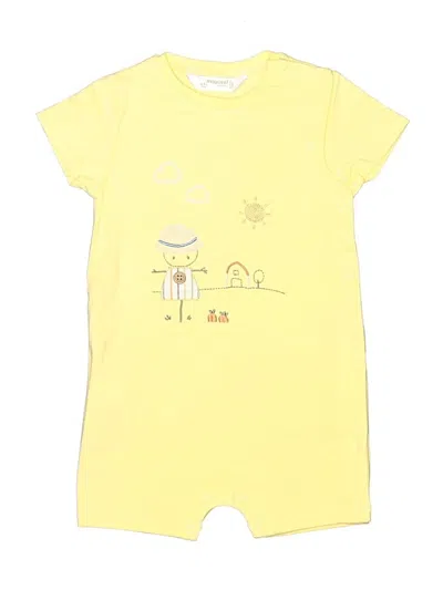 Pre-owned Mayoral Babies' Short Sleeve Onesie In Yellow