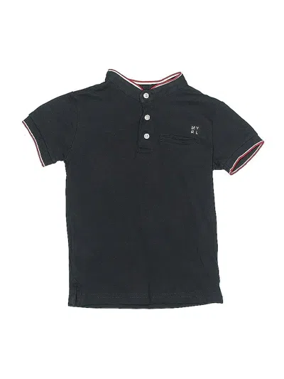 Pre-owned Mayoral Kids' Short Sleeve Polo Shirt In Black