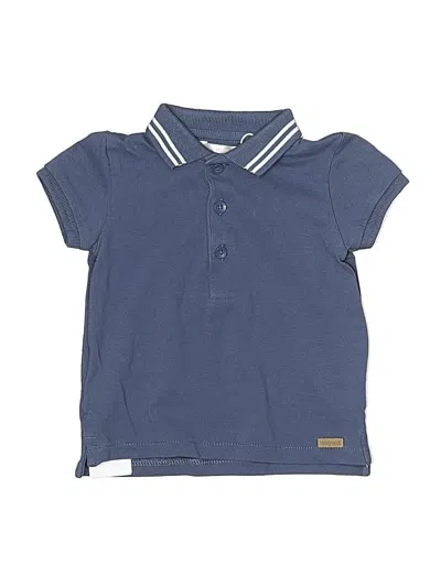 Pre-owned Mayoral Babies' Short Sleeve Polo Shirt In Blue