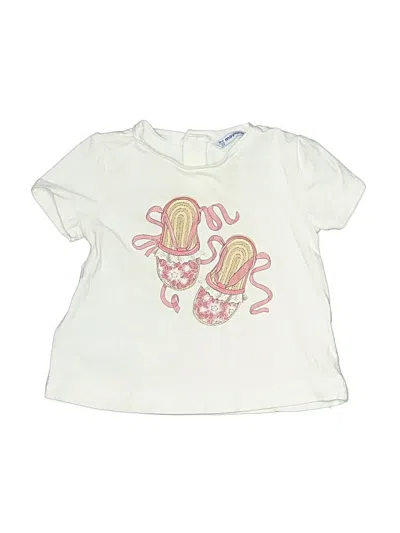 Pre-owned Mayoral Babies' Short Sleeve T-shirt In White