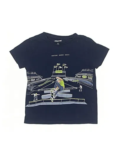 Pre-owned Mayoral Kids' Short Sleeve T-shirt In Blue