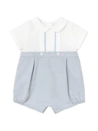 Mayoral Babies' Short-sleeve Romper In Blue