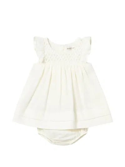 Mayoral Babies' Sleeveless Dress Set In Neutral