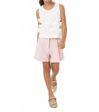 Mayoral Kids' Soft Pleat Crepe Short In Stone In Pink