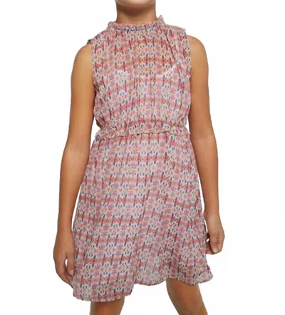 Mayoral Kids' Soft Summer Dress For Girls In Beige Multi