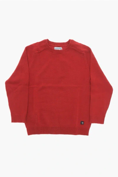 Mayoral Solid Color Crew-neck Sweater In Red