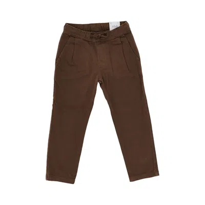 Mayoral Kids' Stretch Cotton Chino Pants In Brown