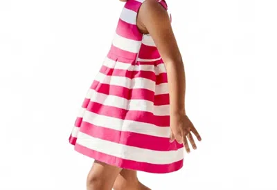 Mayoral Kids' Stripe Dress For Girls In Pink/ White