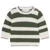 Mayoral Striped Forest Sweater In Green